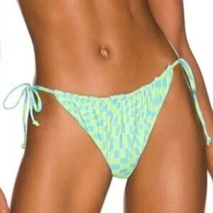 NEW It’s Now Cool x free people checkered wave bikini bottom,‎ L